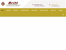 Tablet Screenshot of brittmfg.com